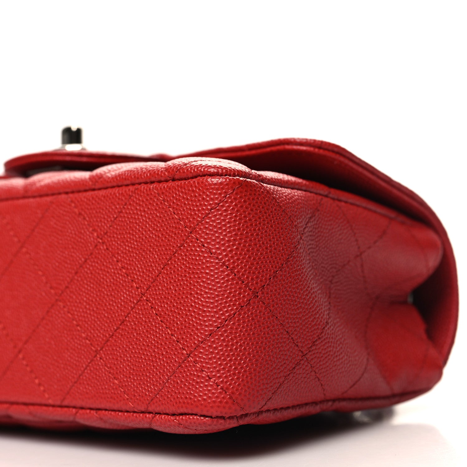 Chanel Caviar Quilted Mini Rectangular Flap Red 10 of 11