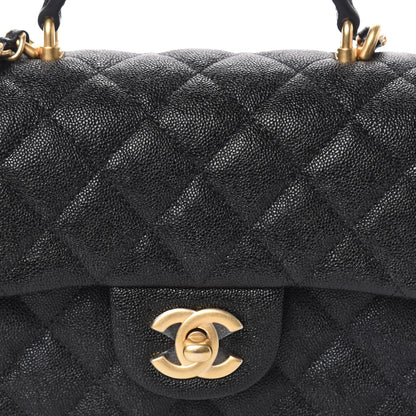 Chanel Caviar Quilted Mini Top Handle Rectangular Flap Black 8 of 10