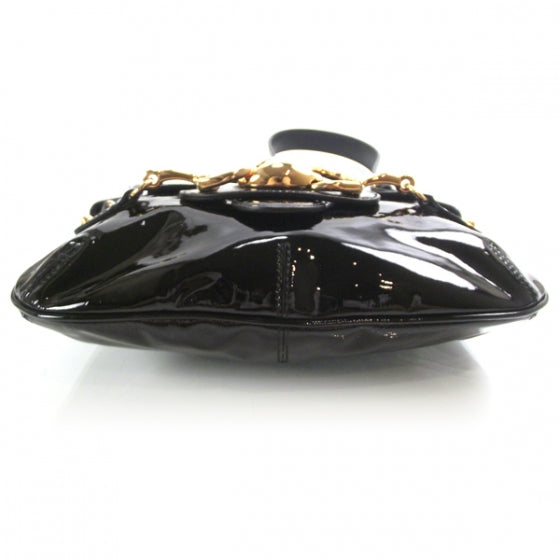 Gucci Patent Wave Flap Bag Black 5 of 9