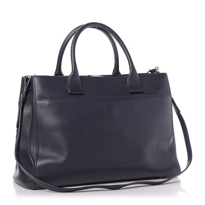 Chanel Grained Calfskin Large Neo Executive Shopper Tote Dark Blue 3 of 9