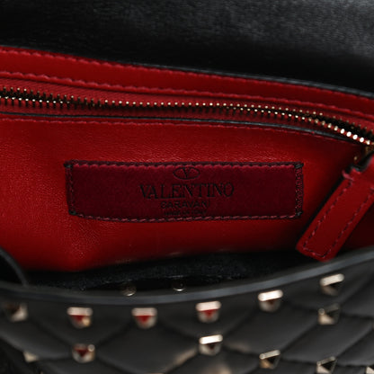 Valentino Garavani Lambskin Medium Rockstud Spike Shoulder Bag Black 6 of 12