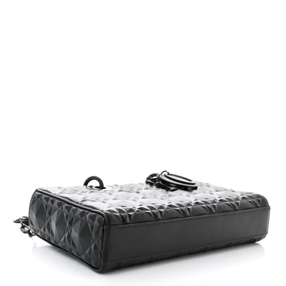 Christian Dior Calfskin Cannage Diamond Medium Lady D-Joy Black 3 of 9