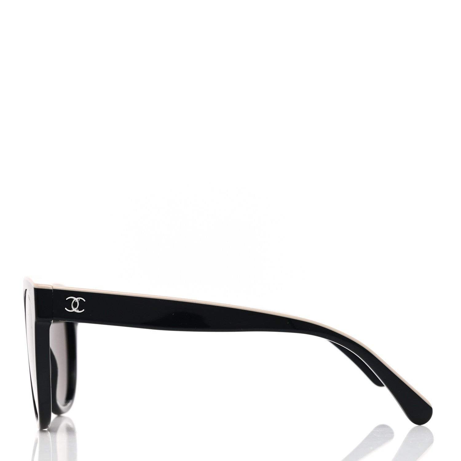Chanel Acetate CC Butterfly Sunglasses 5414 Black Beige 3 of 7