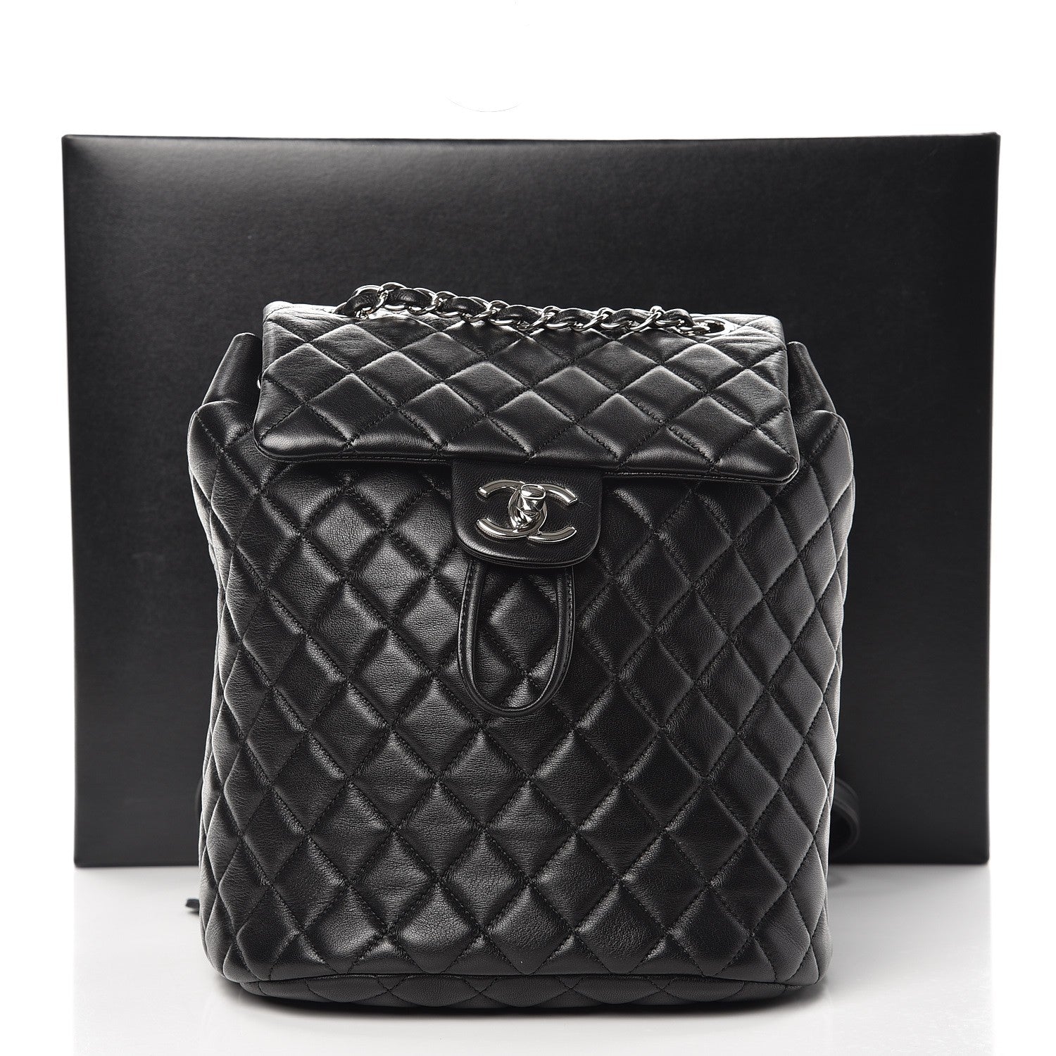 Chanel Lambskin Quilted Small Urban Spirit Backpack Black 8 of 8