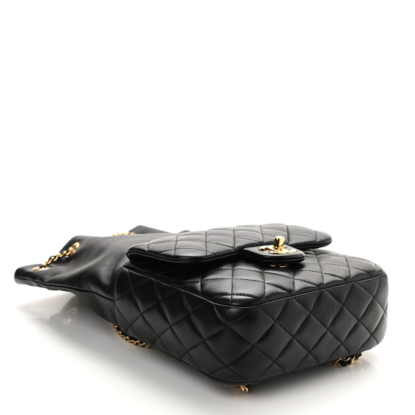 Lambskin Quilted Small in Seoul Backpack Black