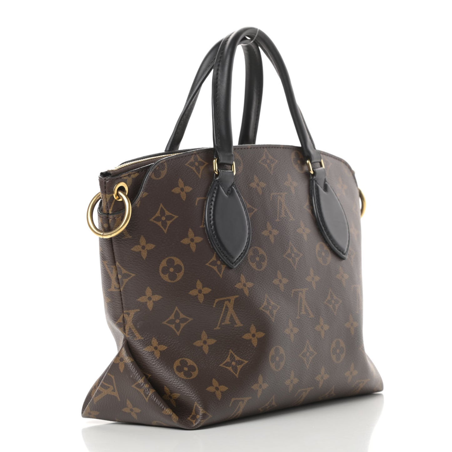 Monogram Flower Zipped Tote PM Black