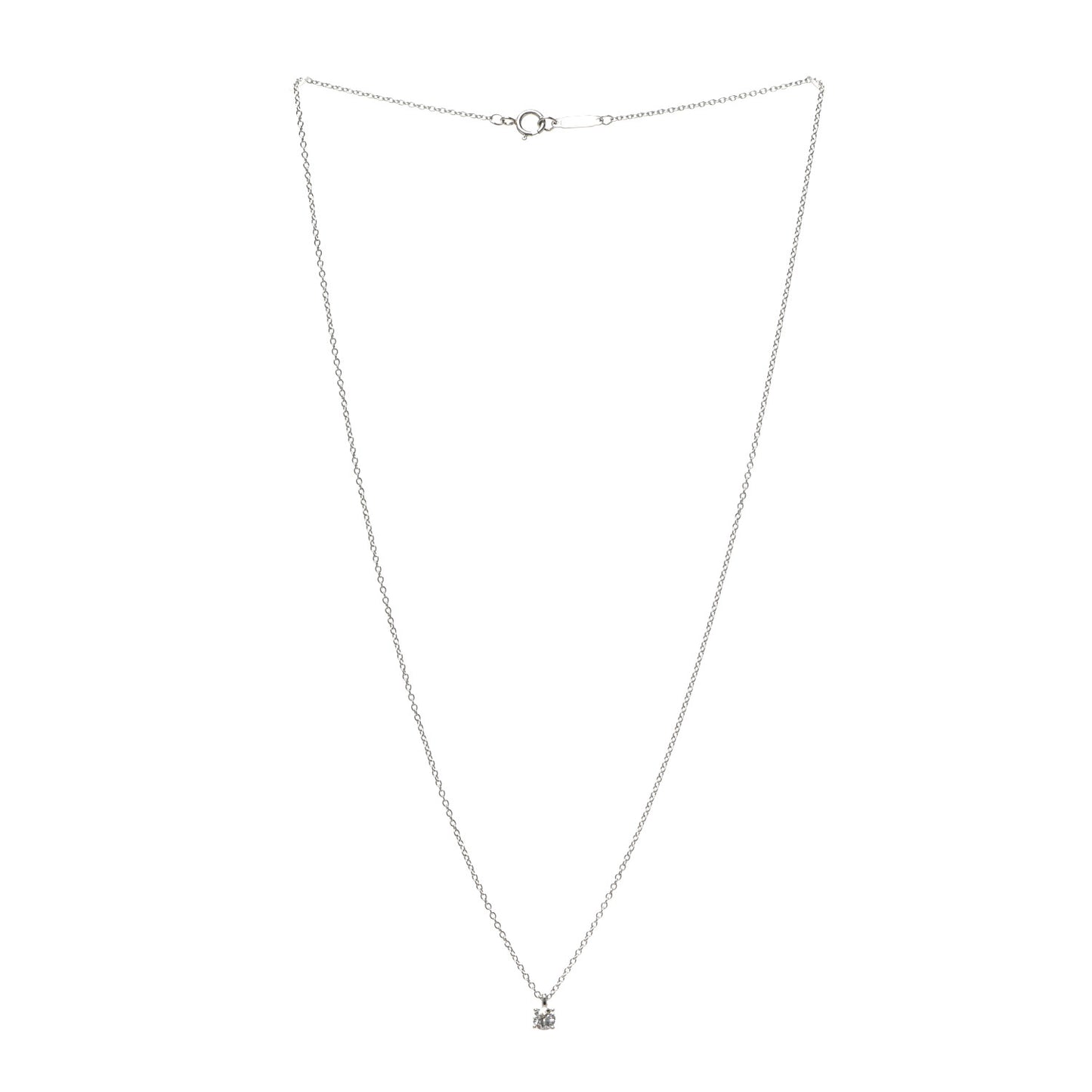 Platinum Diamond .20ct Solitaire Pendant Necklace