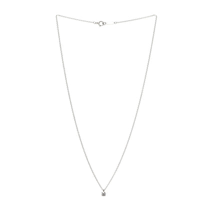 Tiffany Platinum Diamond .20ct Solitaire Pendant Necklace 3 of 6
