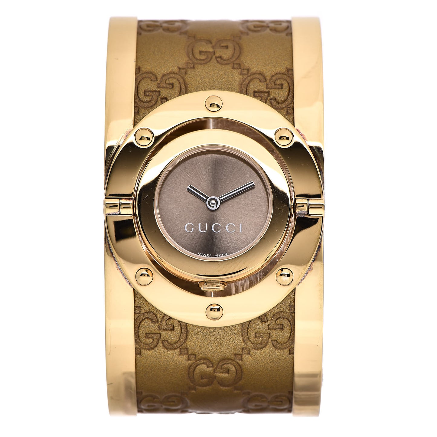 Stainless Steel Calfskin 33mm Twirl Quartz Watch Bronze