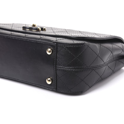 Chanel Calfskin Stitched Medium Covered CC Flap Bag Black 6 of 10