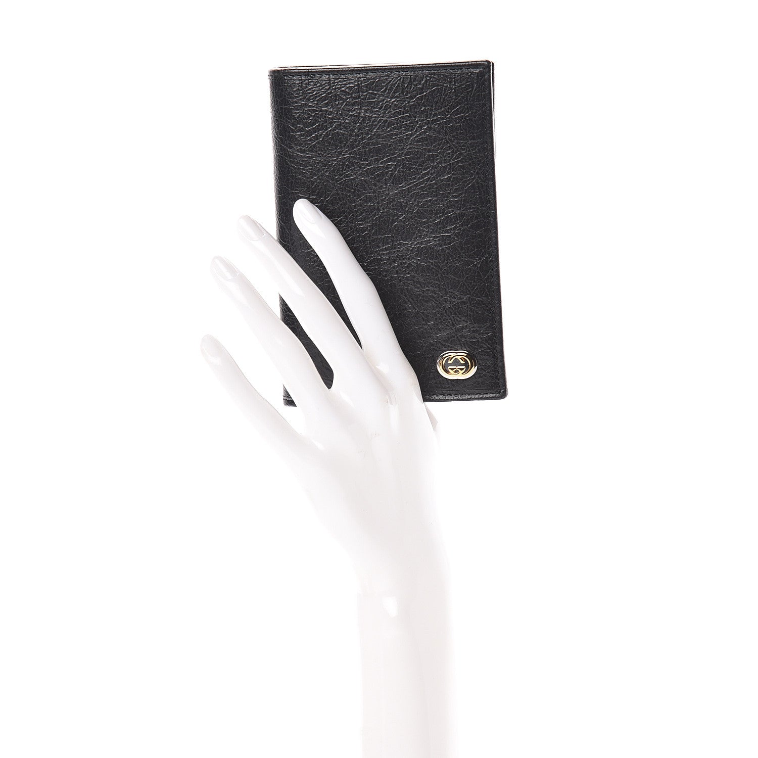 Gucci Fluffy Calfskin Morpheus Passport Case Black 2 of 8