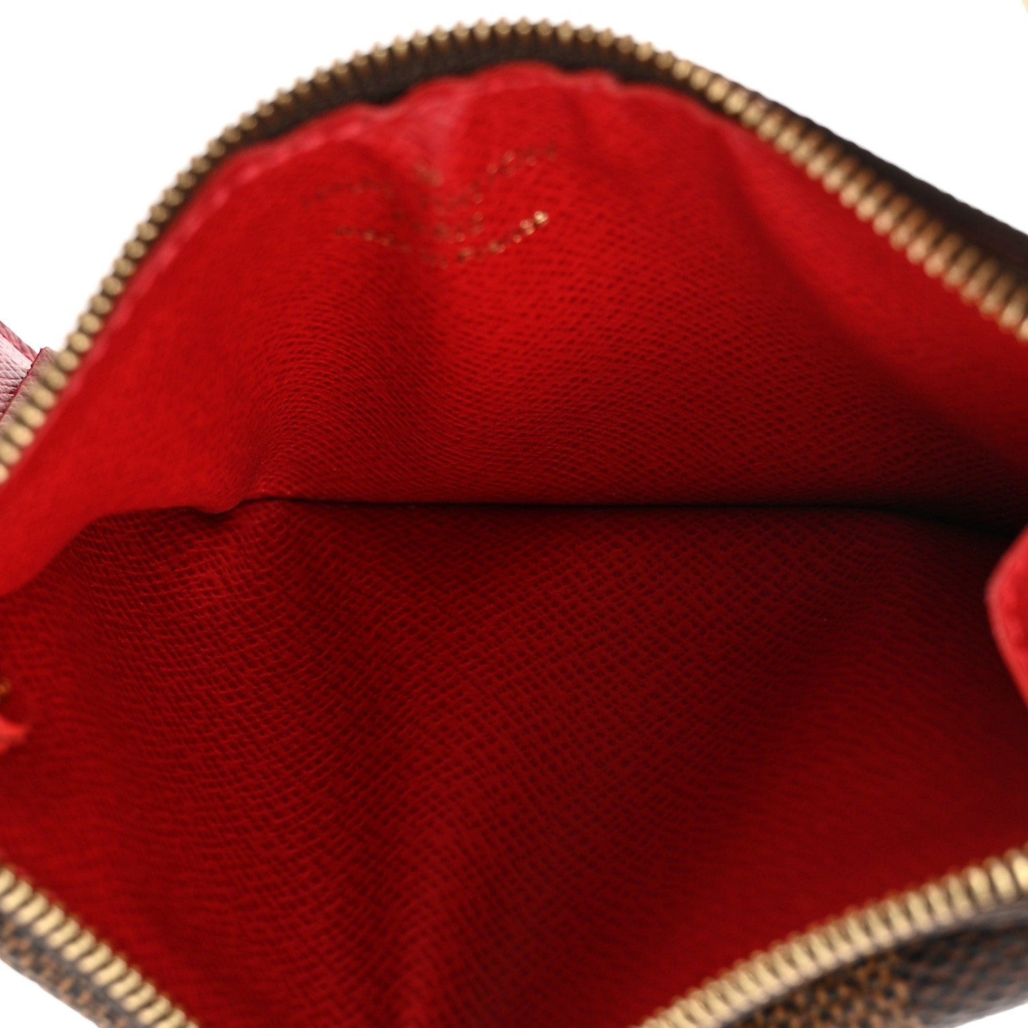 Louis Vuitton Damier Ebene Recto Verso Card Holder Red 5 of 8