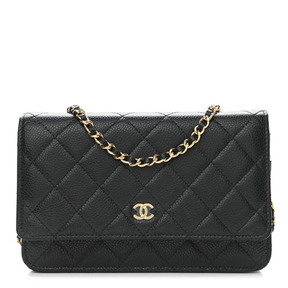 Chanel Caviar Quilted Wallet On Chain WOC Black 1 of 10