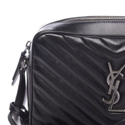 Saint Laurent Calfskin Matelasse Monogram Lou Camera Bag Black 8 of 11
