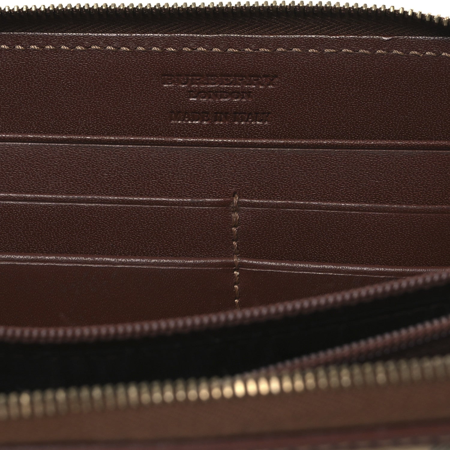 Burberry Haymarket Check Large Ziggy Zip Around Wallet Beige 6 of 10