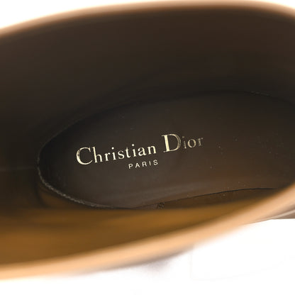 Christian Dior Calfskin Embossed Dior Quest 35mm Biker Boots 38.5 Natural 9 of 9
