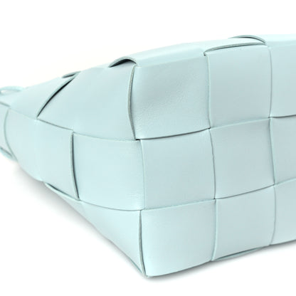 Bottega Veneta Nappa Maxi Intrecciato Small Cassette Bucket Bag Teal Washed 8 of 9