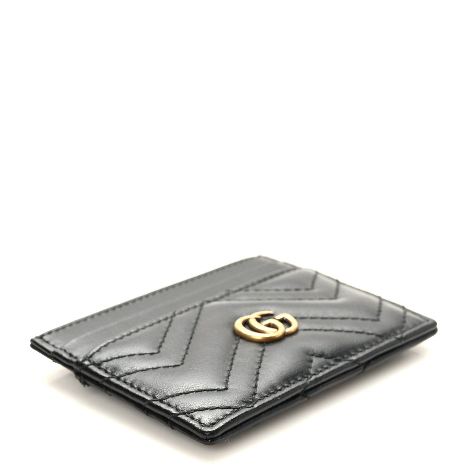 Gucci Calfskin Matelasse GG Marmont Card Holder Black 4 of 7