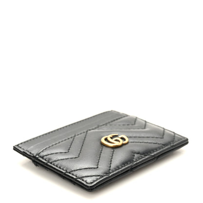 Gucci Calfskin Matelasse GG Marmont Card Holder Black 4 of 7