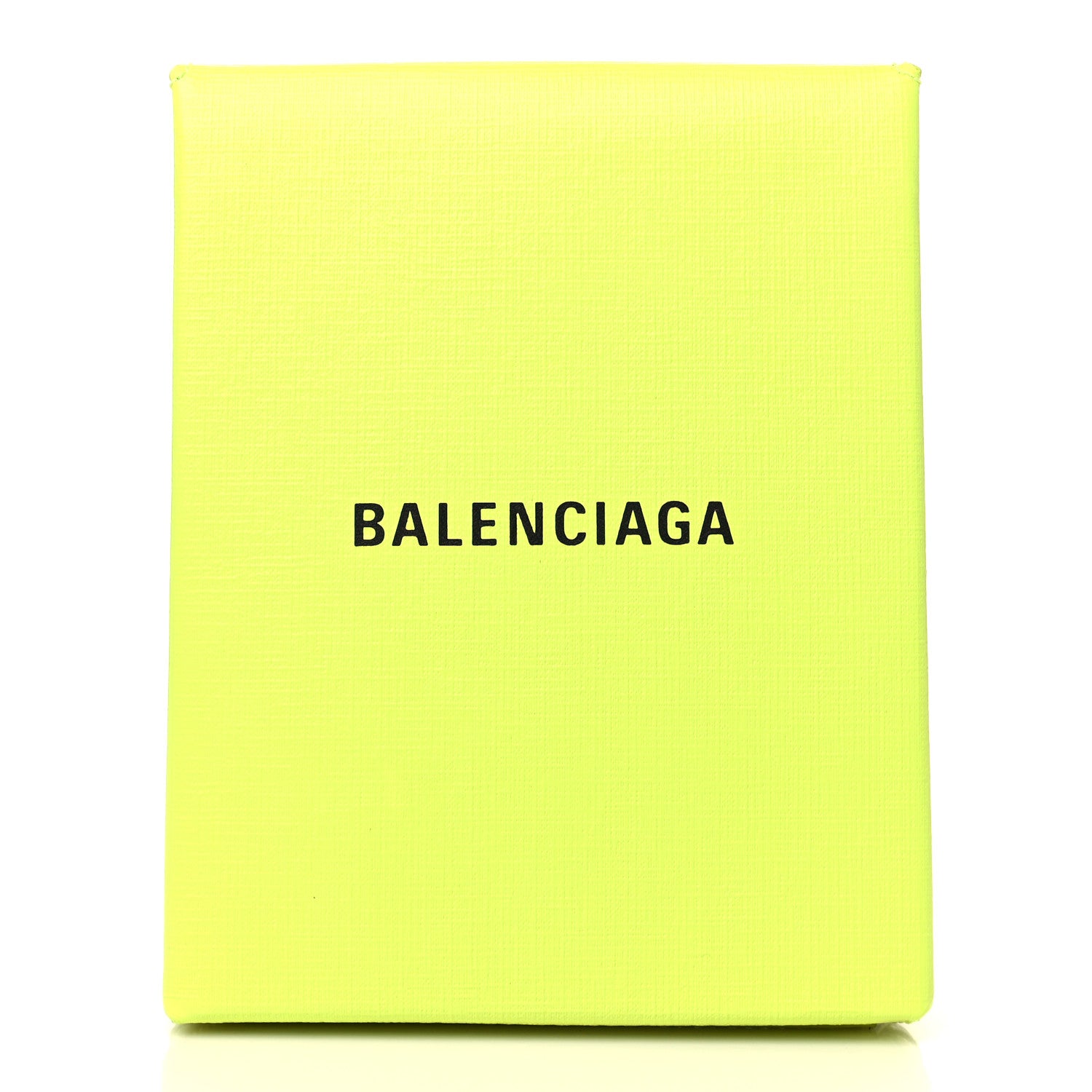 Balenciaga Squared Calfskin Logo Shopping Envelope Clutch Acid Green 1 of 6