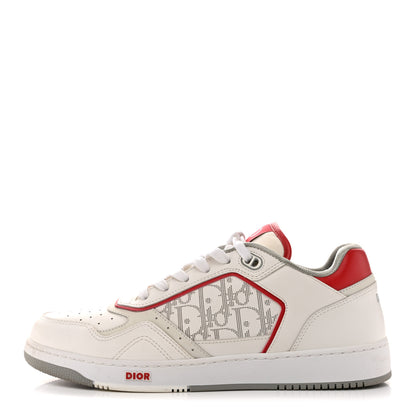 Christian Dior Smooth Calfskin Oblique Galaxy Perforated Mens B27 Low Top Sneakers 44 White Red 1 of 12