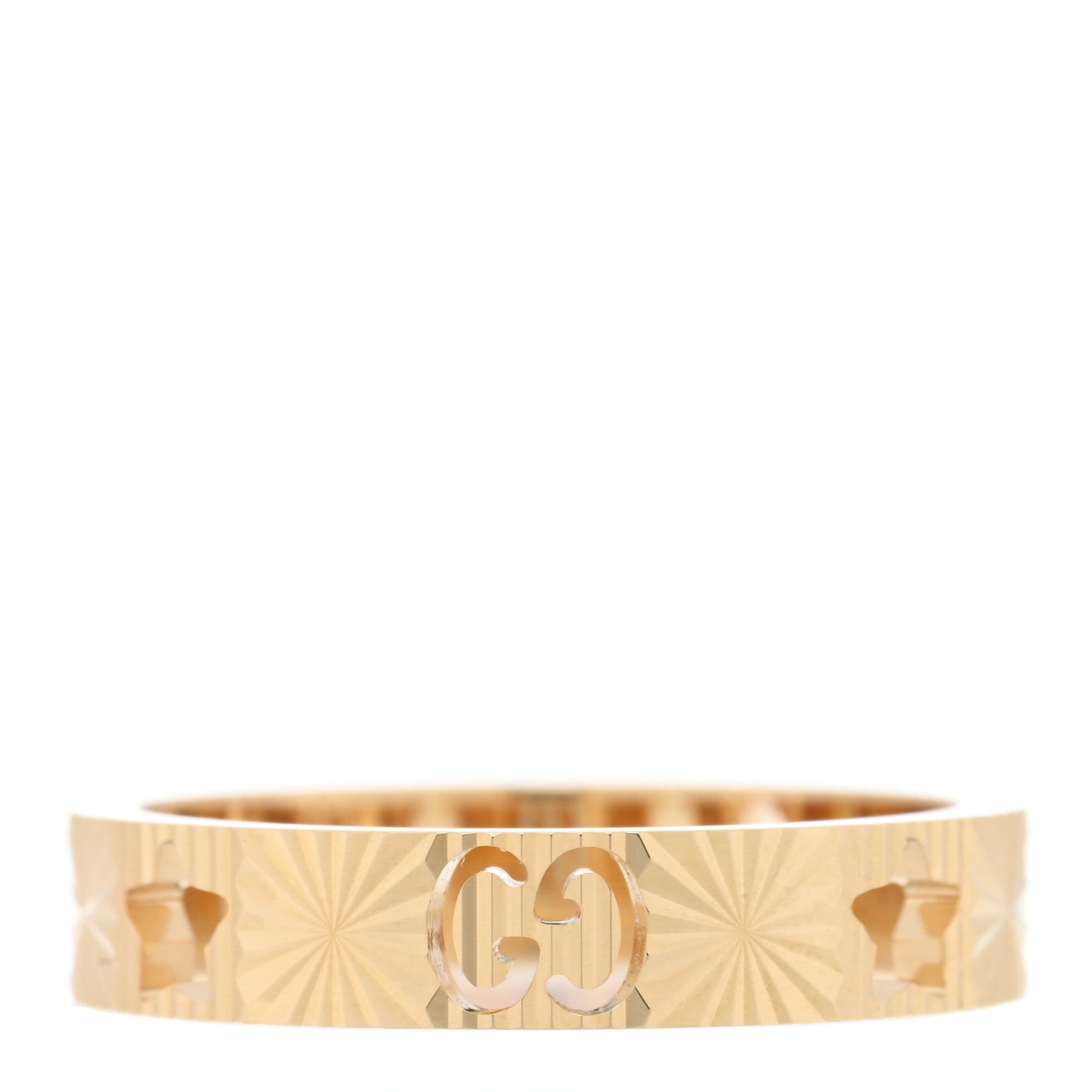 Gucci 18K Yellow Gold Icon Stars Band Ring 53 6.25 1 of 5