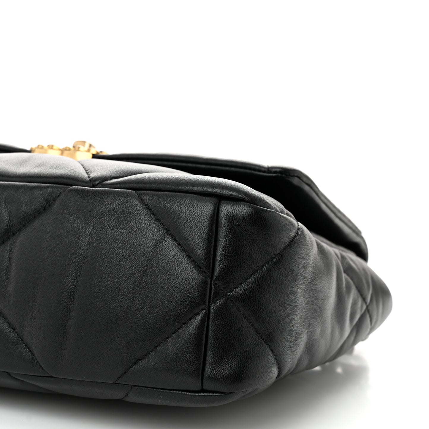Lambskin Quilted Medium Chanel 19 Flap Black