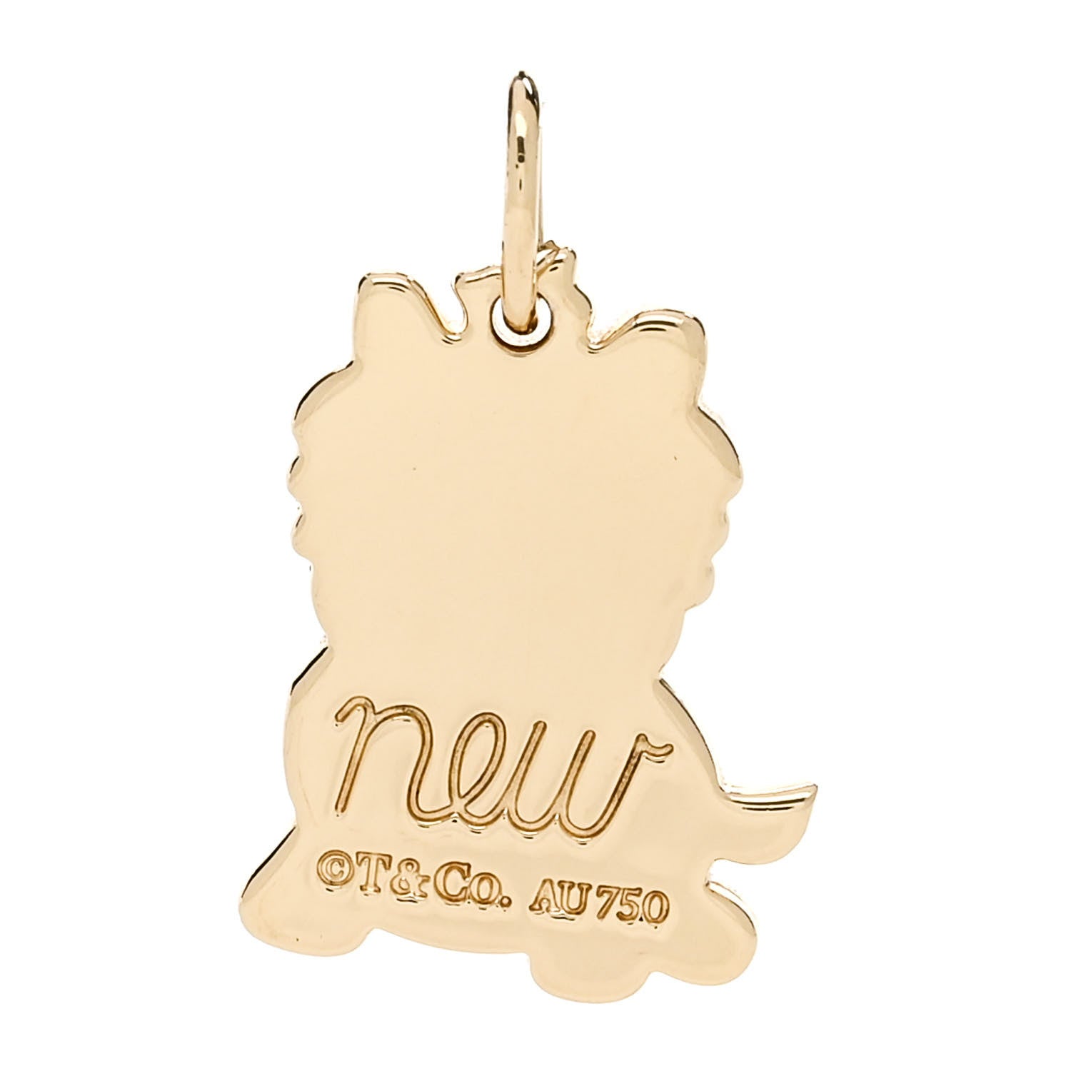 Tiffany 18K Yellow Gold New Yorkie Charm 3 of 3