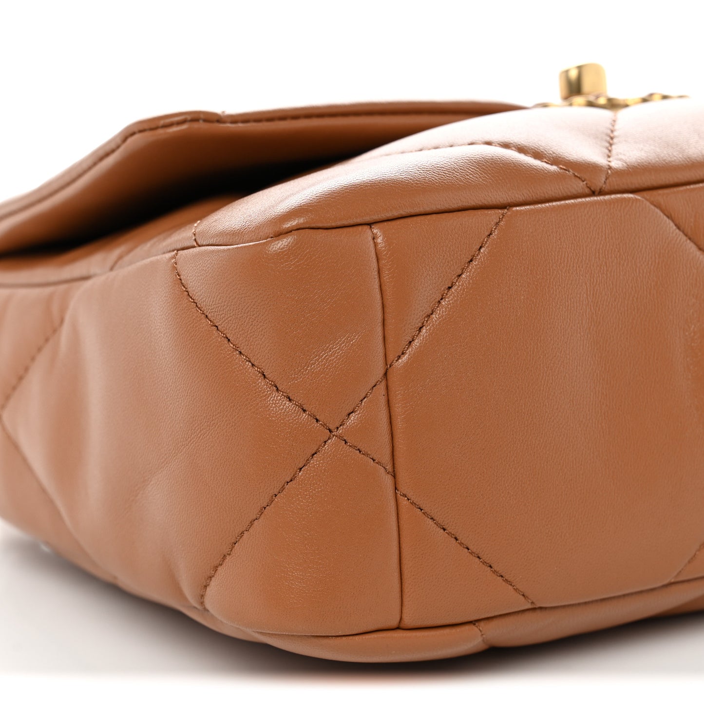 Lambskin Quilted Medium Chanel 19 Flap Brown