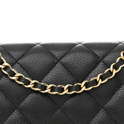 Chanel Caviar Quilted Wallet on Chain WOC Black 9 of 11