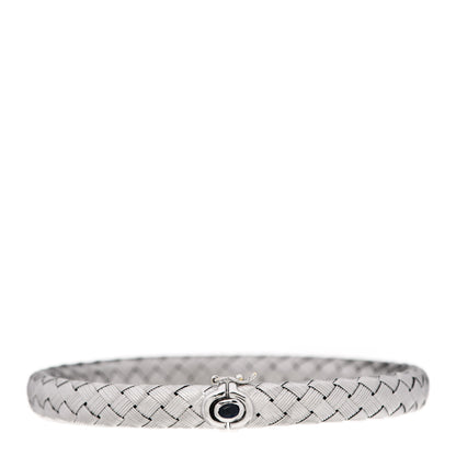 Roberto Coin 18K White Gold Blue Sapphire Woven Bracelet 2 of 4