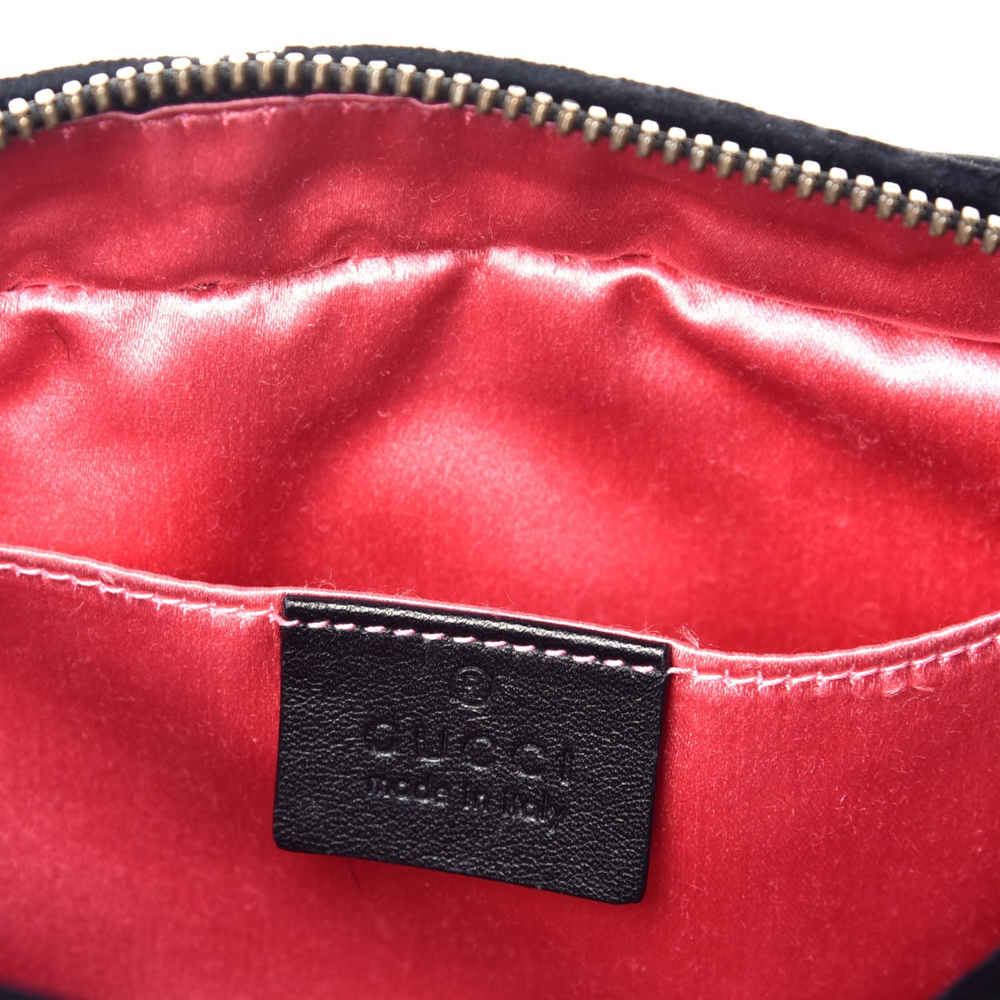 Velvet Matelasse Small GG Marmont Chain Shoulder Bag Black