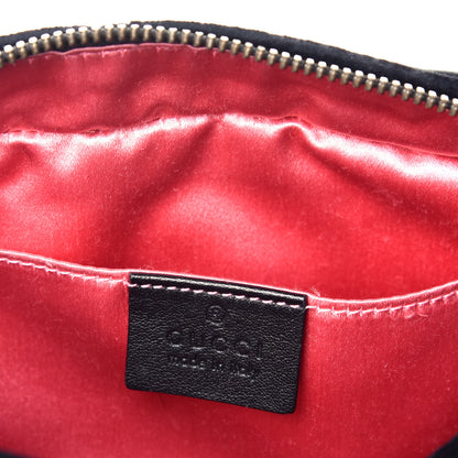 Gucci Velvet Matelasse Small GG Marmont Chain Shoulder Bag Black 6 of 10