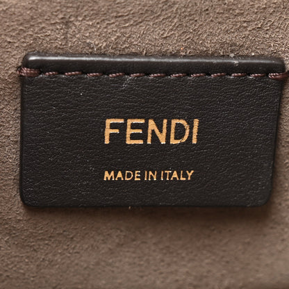 Fendi Vitello Century F is Fendi Bi-Color FF 1974 Embossed Small Kan I Shoulder Bag Fragola Maya Black 6 of 13