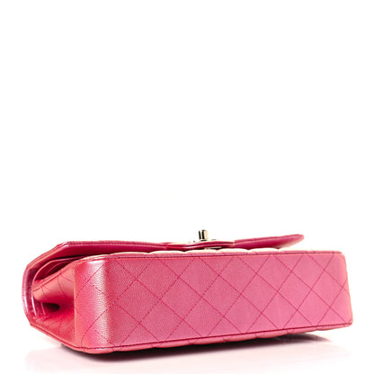 Chanel Iridescent Caviar Quilted Medium Double Flap Pink 4 of 9