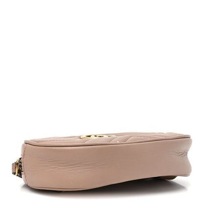 Gucci Calfskin Matelasse GG Marmont Belt Bag 95 38 95 38 Porcelain Rose 3 of 11