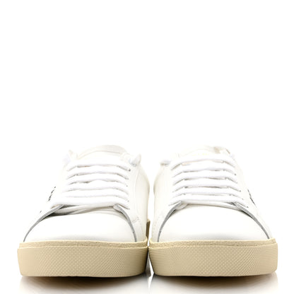Saint Laurent Calfskin Embroidered Court Classic Sneakers 41 White Black 2 of 7