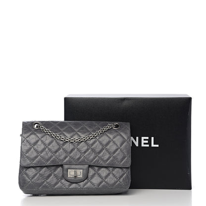 Chanel Aged Calfskin Quilted 50th Anniversary 2.55 Reissue 225 Flap Gris 11 of 11