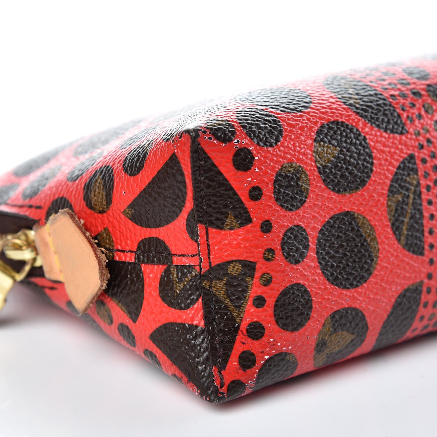 Louis Vuitton Monogram Kusama Pumpkin Dots Cosmetic Pouch Red 6 of 11