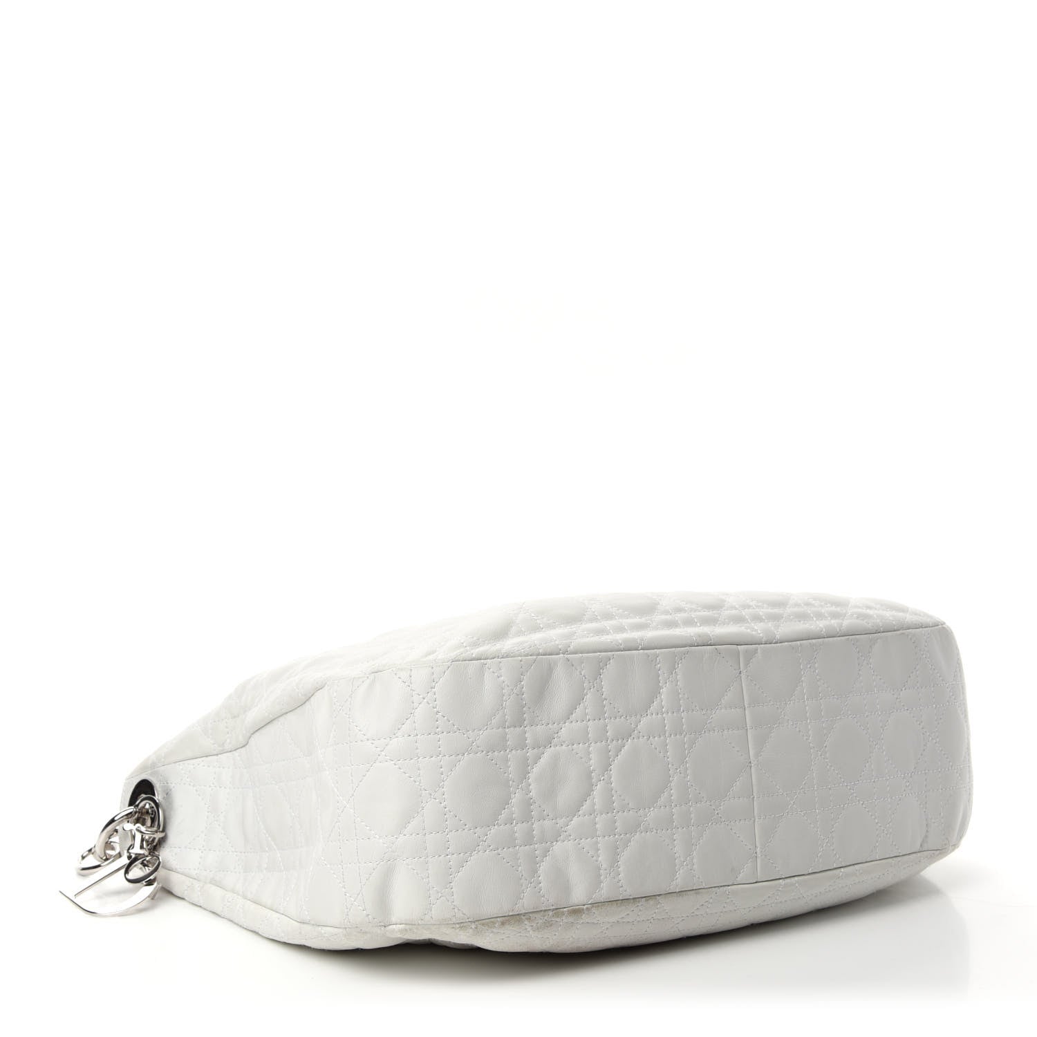 Christian Dior Lambskin Cannage Medium Dior Soft Hobo White 4 of 19