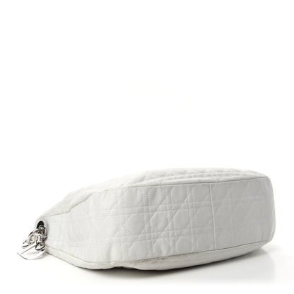 Christian Dior Lambskin Cannage Medium Dior Soft Hobo White 4 of 19