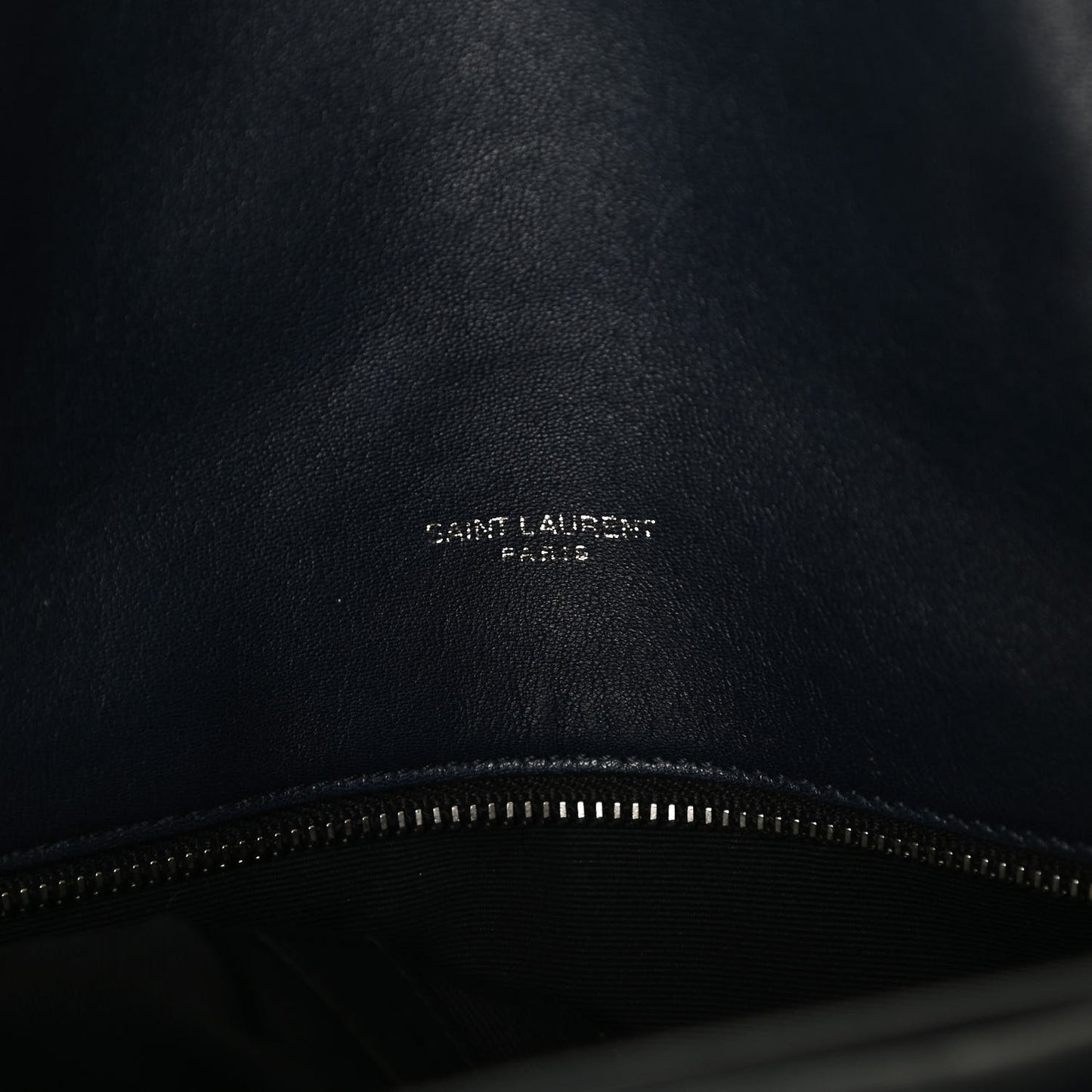 Lambskin Quilted Medium Loulou Puffer Monogram Chain Satchel Navy