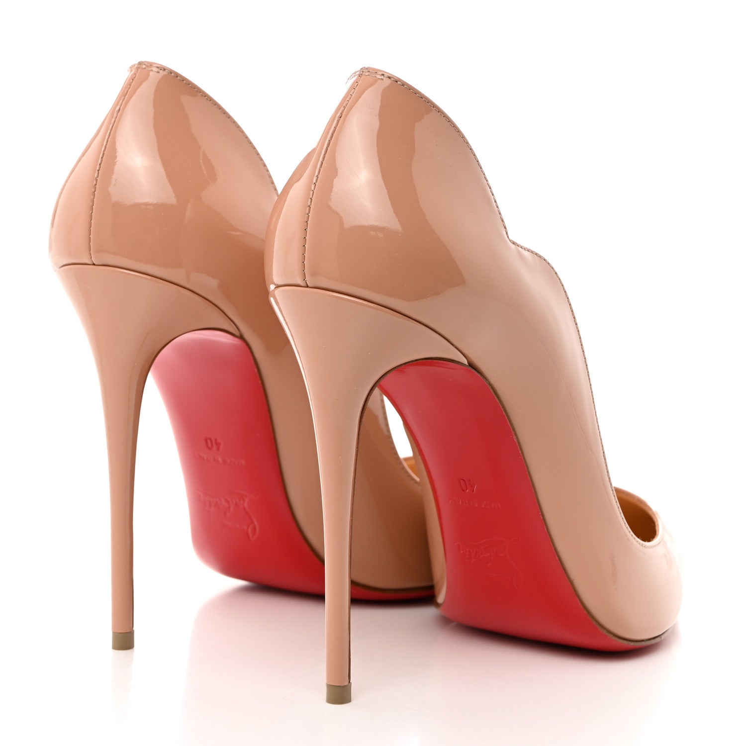 Christian Louboutin Patent Hot Chick 100 Pumps 40 Nude 5 of 8