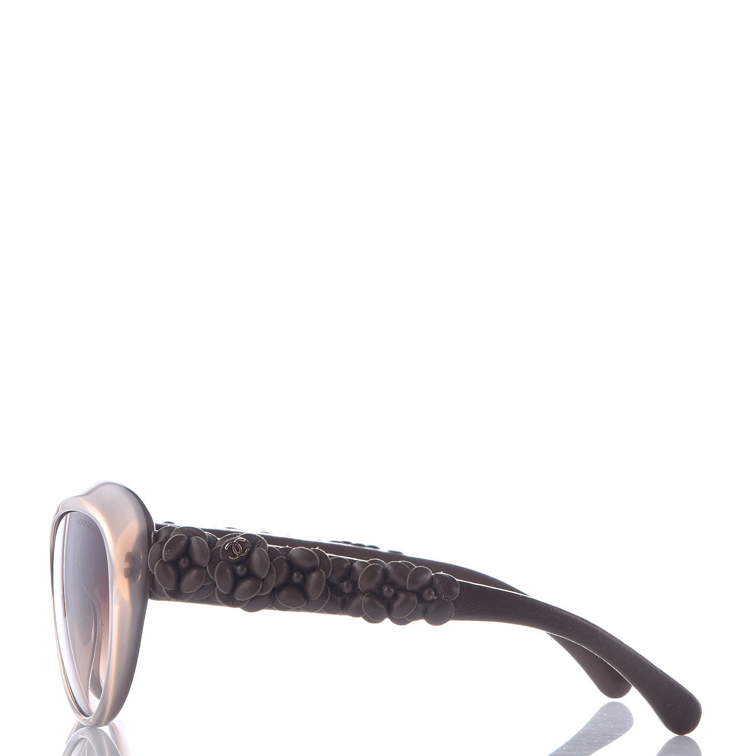 Chanel Lambskin Camellia CC Sunglasses 5318-Q Brown 3 of 9