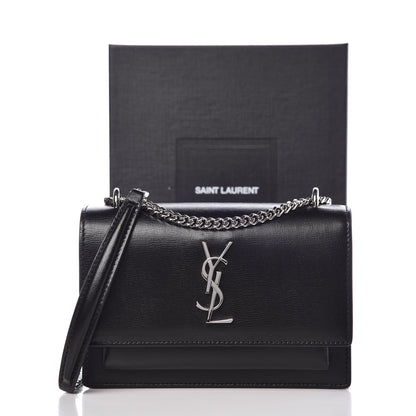 Saint Laurent Calfskin Monogram Sunset Chain Wallet Black 7 of 7