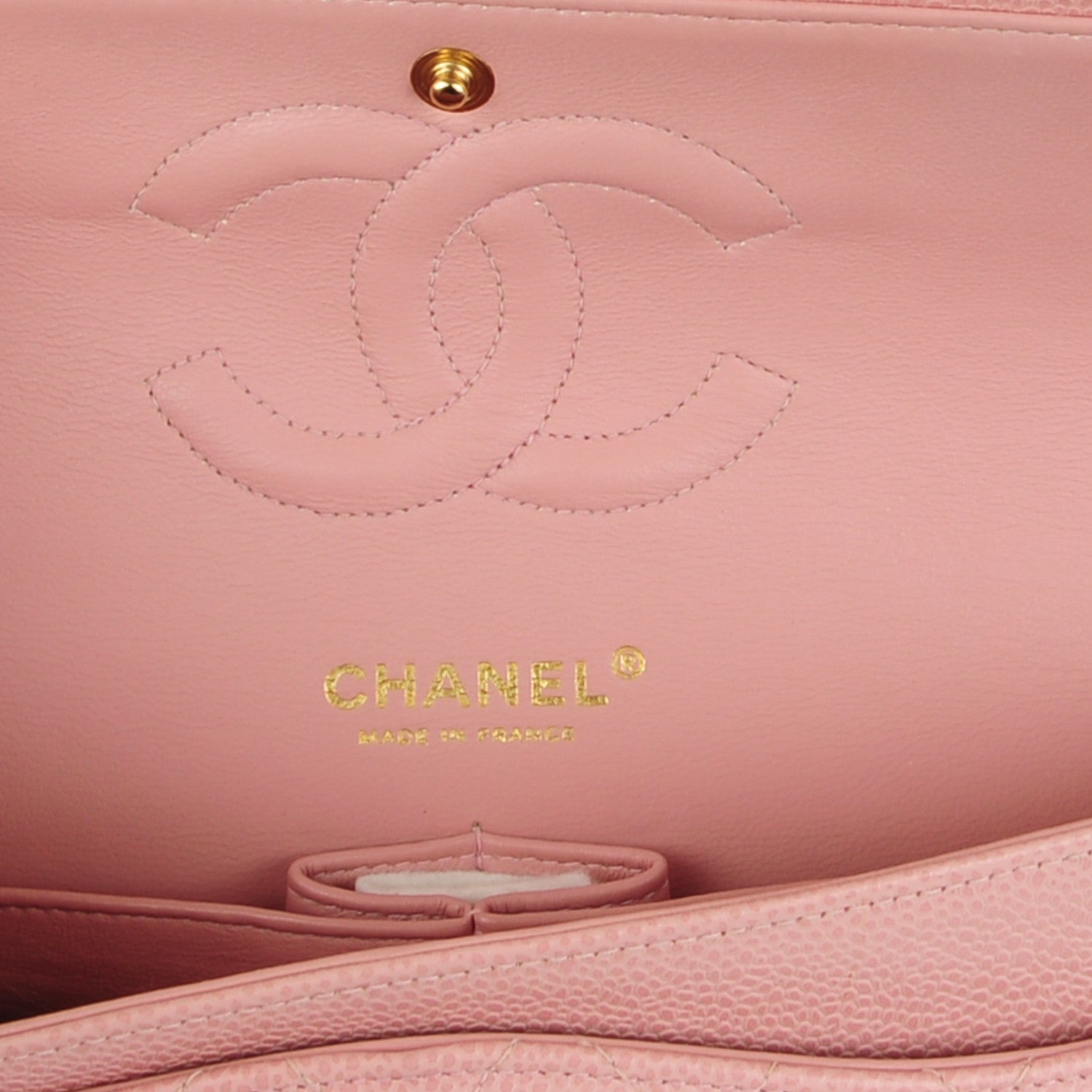 Chanel Caviar Quilted Medium Double Flap Pink 7 of 10