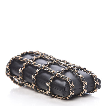 Chanel Lambskin Tech Me Out Clutch With Chain Black 4 of 12