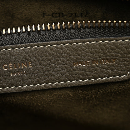Celine Drummed Calfskin Micro Luggage Souris 6 of 10