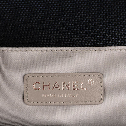 Chanel Canvas Quilted Medium Fluo Boy Flap Dark Navy Fuchsia Grey 6 of 7