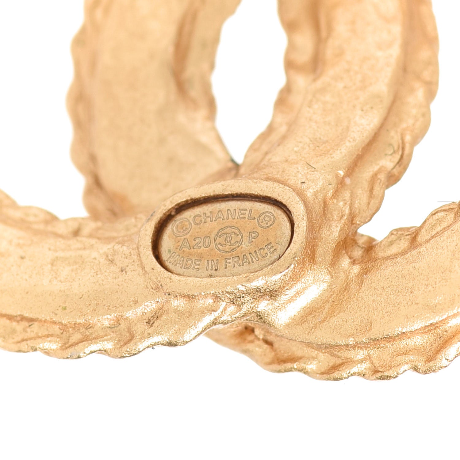 Chanel Crystal 90’s Icon CC Stud Earrings Gold 4 of 5